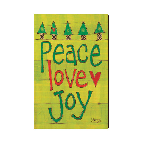Peace Love Joy Wooden Post Card