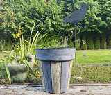 Barnwood Blues Garden Planter - 12 Inch
