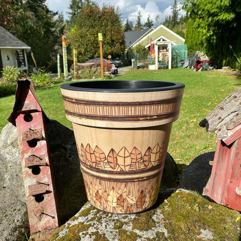 Small Autumn Leaf Garden Planter - 12 Inch New