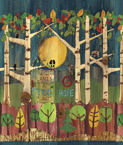 A Tree Plants Hope Metal Print - Lucy Larcom 10 By 12