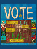 Vote Protest Sign/Yard Sign - 18" by 22" Double Sided