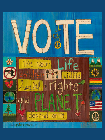 Vote Protest Sign/Yard Sign - 18" by 22" Double Sided