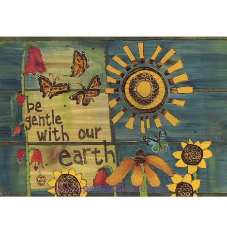Be Gentle With Our Earth Metal Print - 12 By 18