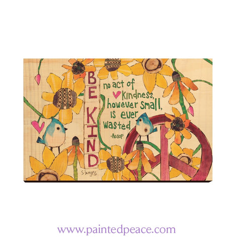 Be Kind Wooden Post Card Mini Art