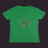 Live Simply Women’s V-Neck Irish Green / Small (S)