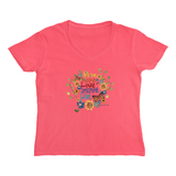 Dream Hope Love Inspire Women’s V-Neck Coral Silk / Small (S)