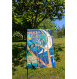 Blackbird Fly Garden Banner/ Flag - Large Lennon & Mccartney Painted Peace