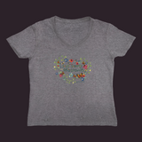 Live Simply Women’s V-Neck Graphite Heather / Small (S)