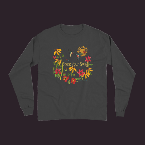 Share Your Song Unisex Long Sleeve Tee Pepper / Small (S)