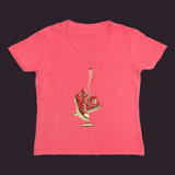 We Are Not Going Back Women’s V-Neck Coral Silk / Small (S)