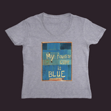 My Favorite Color Is Blue Women’s V-Neck Sport Grey / Small (S)