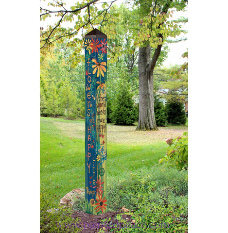 Flowers Are Happy Little Things Art Pole 60 - New