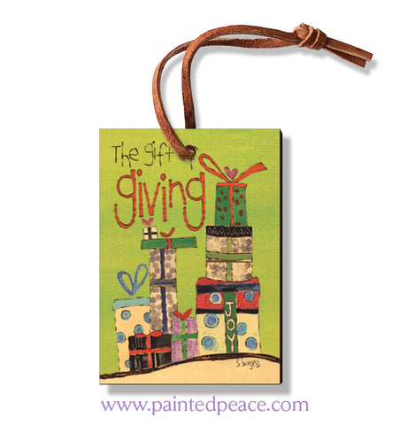 Gift Of Giving Wooden Post Card