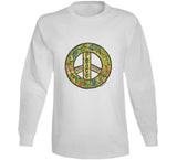 Peace T Shirt Long Sleeve / White Small T-Shirt
