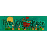 Live Love Garden Metal Print - 5 By 14