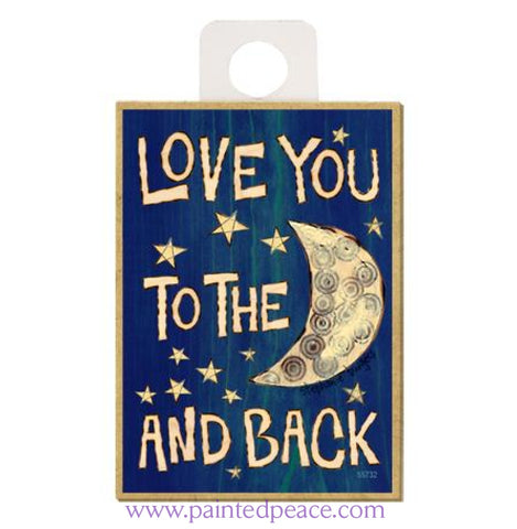 Love You To The Moon Wood Magnet - New