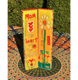 Mom The Heart Of The Family Mini Art Pole - 13 Inch