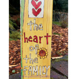 Mom The Heart Of The Family Mini Art Pole - 13 Inch