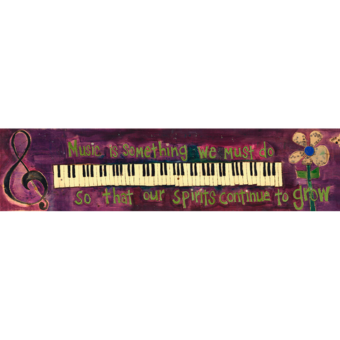 Music Is Something We Must Do Metal Print - 8 By 25