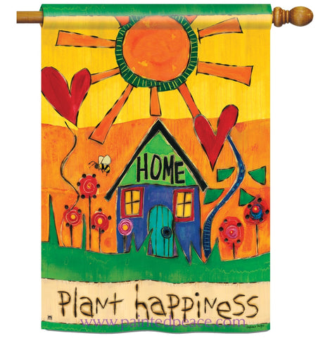 Plant Happiness Garden Banner/ Flag - Large
