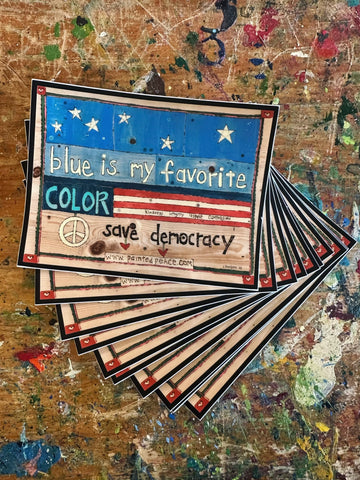 Save Democracy Sticker