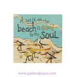 A Walk On The Beach Stone Coaster