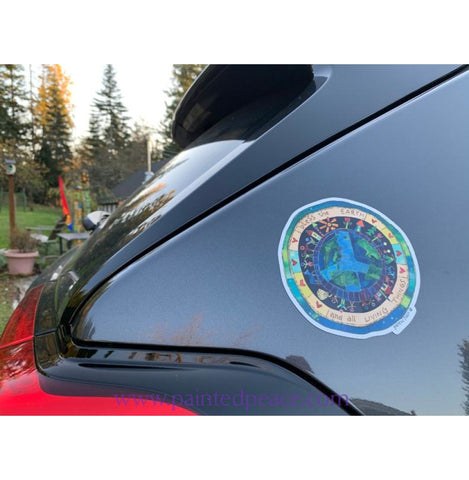 Bless The Earth And Of Its Creatures 6 Car Magnet