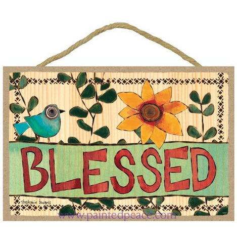Blessed Wooden Sign