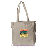 Do All Things With Love Heartful Peace Book Tote Natural / One Size Book Tote