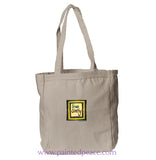 Live Simply Heartful Peace Book Tote One Size / Natural Tote Bag Small