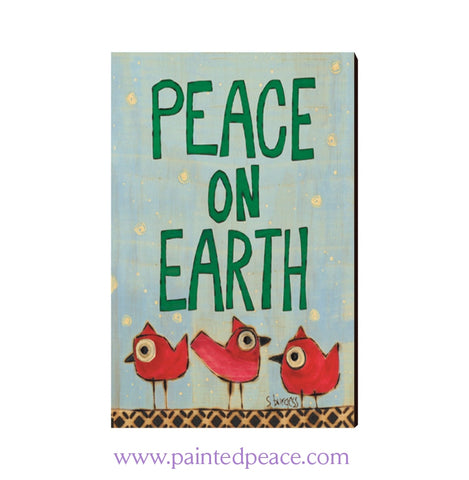 Peace Birds Wooden Post Card