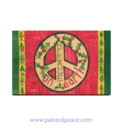 Peace On Earth Wooden Post Card
