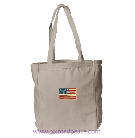United We Stand Heartful Peace Book Tote One Size / Natural Book Tote